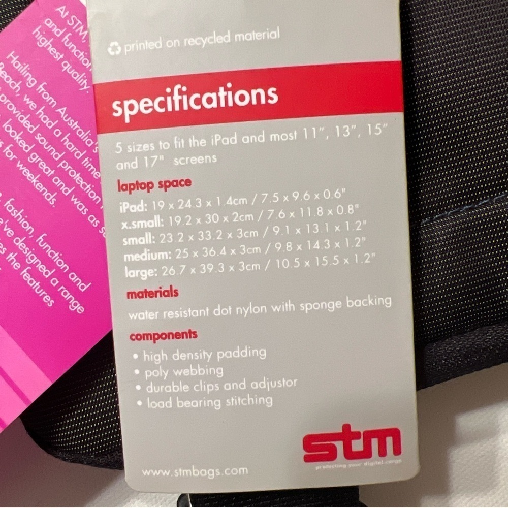 STM‎ Stash for iPad And Tablets Carry Case 11" 13" 15" 17" Screens 💻(A3) - Picture 3 of 4